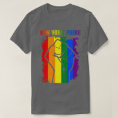 New York LGBT Pride Month LGBTQ Regenbogenflagge G T-Shirt (Design vorne)
