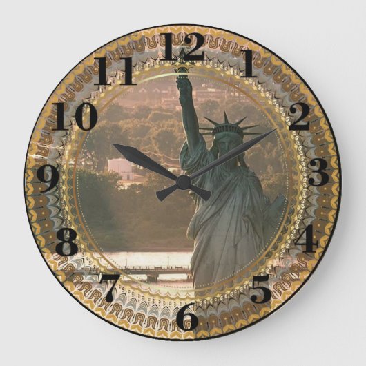 New York Liberty Große Wanduhr (Vorderseite)