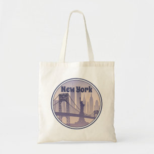 New York Liberty Retro Style Tote Bag Tragetasche
