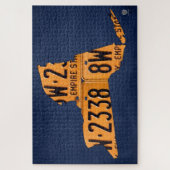 New York License Plate Map Puzzle (Vertikal)