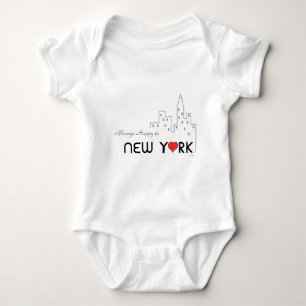 New York, Liebe, Herz, Niedlich Baby Strampler