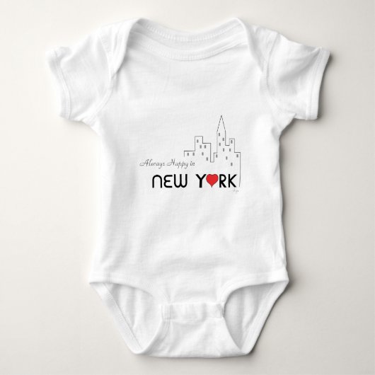 New York, Liebe, Herz, Niedlich Baby Strampler (Vorderseite)