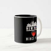 New York Lieben Mince Pies Cityscape Zweifarbige Tasse (VorderseiteRechts)
