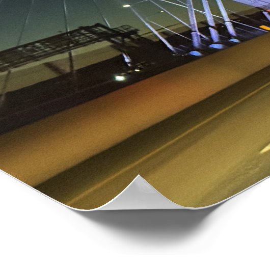 New York Lighted Bridge Poster (Ecke)