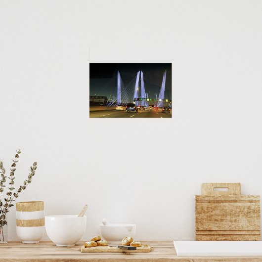 New York Lighted Bridge Poster (Küche)