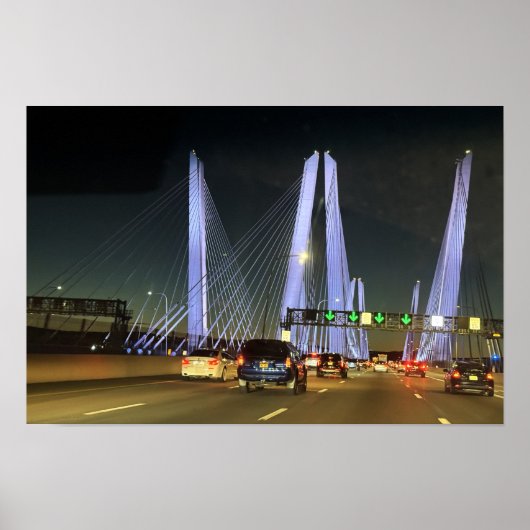 New York Lighted Bridge Poster (Vorne)