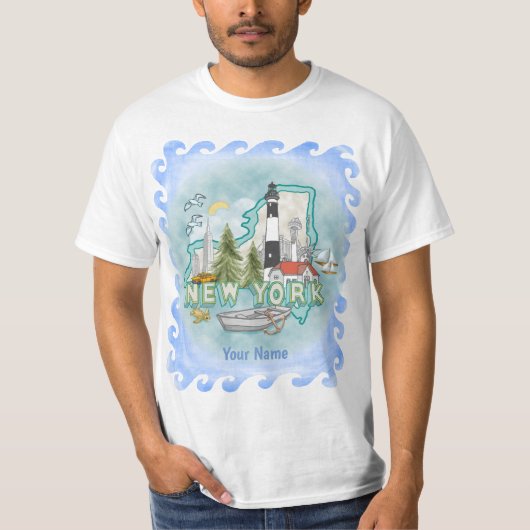 New York Lighthouse T - Shirt (Vorderseite)