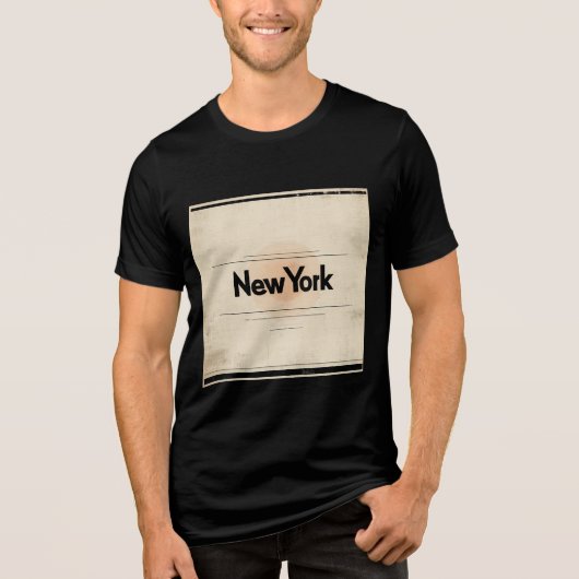 New York Limited Edition Inspiriert durch Poster d Tri-Blend Shirt (Vorderseite)