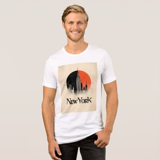 New York Limited Edition - Style Graphic der 60er Tri-Blend Shirt (Vorderseite voll)