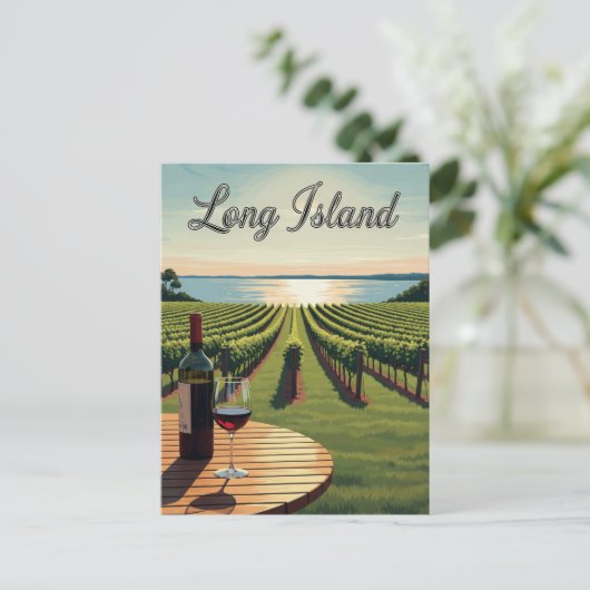 New York Long Island Postkarte (Stehend Vorderseite)