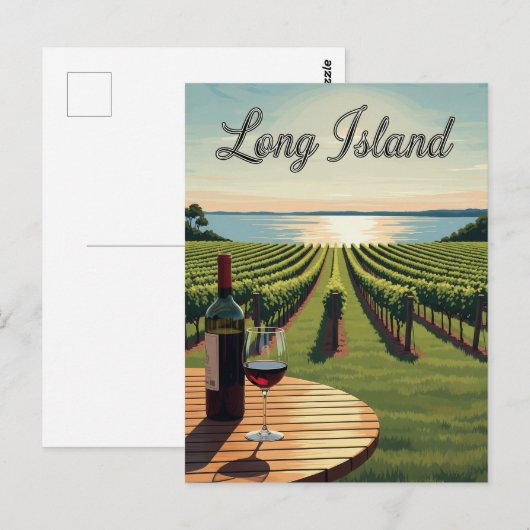 New York Long Island Postkarte (Vorne/Hinten)