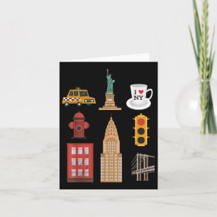 New York Lovers Tee Shirt Nyc City Sehenswürdigkei Karte