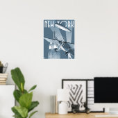 New York Luftschiff Poster (Heimbüro)