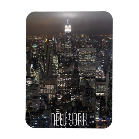 New York Magnet NY City Lights NY Skyline Souvenir (Vertikal)