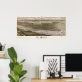 New York Manhattan 1876 Antike Panoramakarte Poster (Heimbüro)