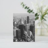New York, Manhattan Black und White Postkarte (Stehend Vorderseite)