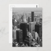 New York, Manhattan Black und White Postkarte (Vorne/Hinten)
