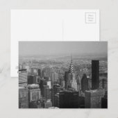 New York, Manhattan Black und White Postkarte (Vorne/Hinten)