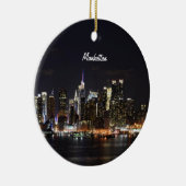 New York, Manhattan Skyline Keramik Ornament (Rechts)