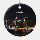 New York, Manhattan Skyline Keramik Ornament (Hinten)