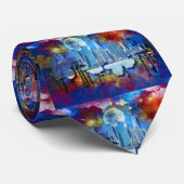 New York Manhattan Skyline Krawatte (Gerollt)