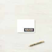 New York Manhattan Skyline mit Palmen Post-it Klebezettel (Auf Schreibtisch)