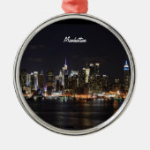 NEW YORK: Manhattan Skyline Ornament Aus Metall (Vorne)