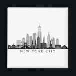 NEW YORK Manhatten USA City Skyline Silhouette Magnet<br><div class="desc">Skyline mit vielen typischen Gebäude,  Sehenswürdigkeiten und Denkmälern dieser Stadt. Wenn etwas Besonderes hinzugefügt werden soll oder Sie eine sehr individuelle Anfrage haben,  schreiben Sie mir.  Und natürlich freue ich mich auf Ihr Feedback.</div>