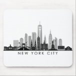 NEW YORK Manhatten USA City Skyline Silhouette Mousepad<br><div class="desc">Skyline mit vielen typischen Gebäude,  Sehenswürdigkeiten und Denkmälern dieser Stadt. Wenn etwas Besonderes hinzugefügt werden soll oder Sie eine sehr individuelle Anfrage haben,  schreiben Sie mir. Und natürlich freue ich mich auf Ihr Feedback.</div>