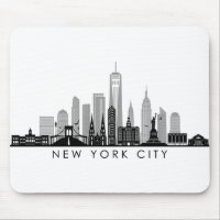 NEW YORK Manhatten USA City Skyline Silhouette