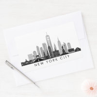 NEW YORK Manhatten USA City Skyline Silhouette