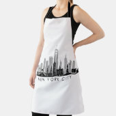 NEW YORK Manhatten USA City Skyline Silhouette Schürze (InSitu)