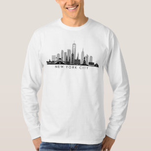 NEW YORK Manhatten USA City Skyline Silhouette T-Shirt