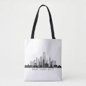 NEW YORK Manhatten USA City Skyline Silhouette Tasche (Vorderseite)