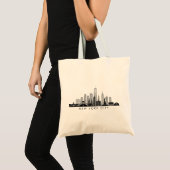 NEW YORK Manhatten USA City Skyline Silhouette Tragetasche (Vorderseite (Produkt))
