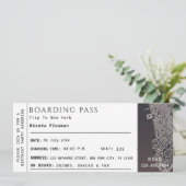 New York Map Boarding Pass Flugzeug Ticket (Stehend Vorderseite)