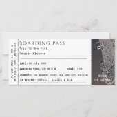New York Map Boarding Pass Flugzeug Ticket (Vorderseite)