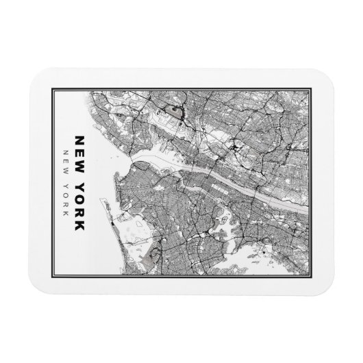 New York Map Magnet (Horizontal)