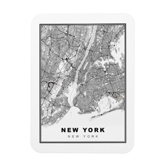 New York Map Magnet (Vertikal)