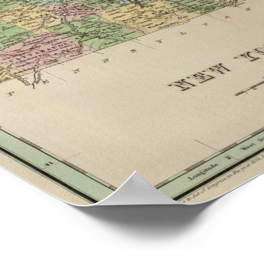 New York Map Poster (Ecke)