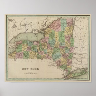 New York Map Poster