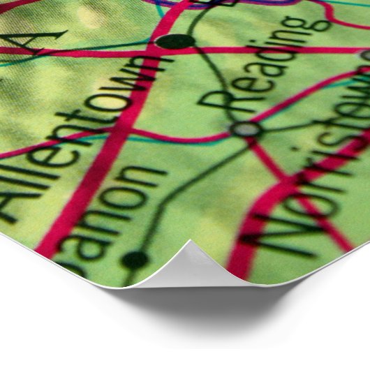 New York Map Poster (Ecke)