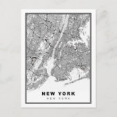 New York Map Postkarte (Vorderseite)