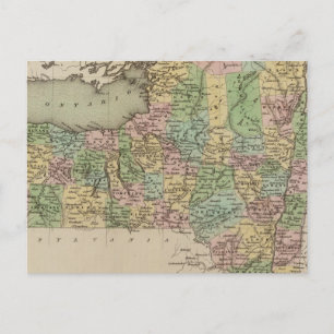 New York Map Postkarte