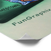 New York Map PRINT Poster (Ecke)