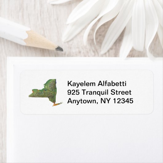 New York Map Rücksendeadresse (Insitu)