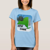 New York Map, Statue of Liberty, Monument Women's T-Shirt (Vorderseite)