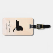 New York Map Wedgegage Tag, Geschenk Gepäckanhänger (Vorderseite horizontal)