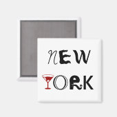 New York Martini Magnet (Vorderseite/Rückseite)