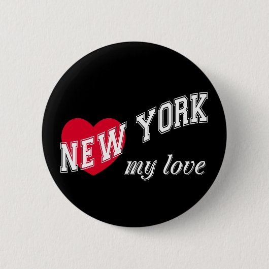 New York meine Liebe Button (Vorderseite)
